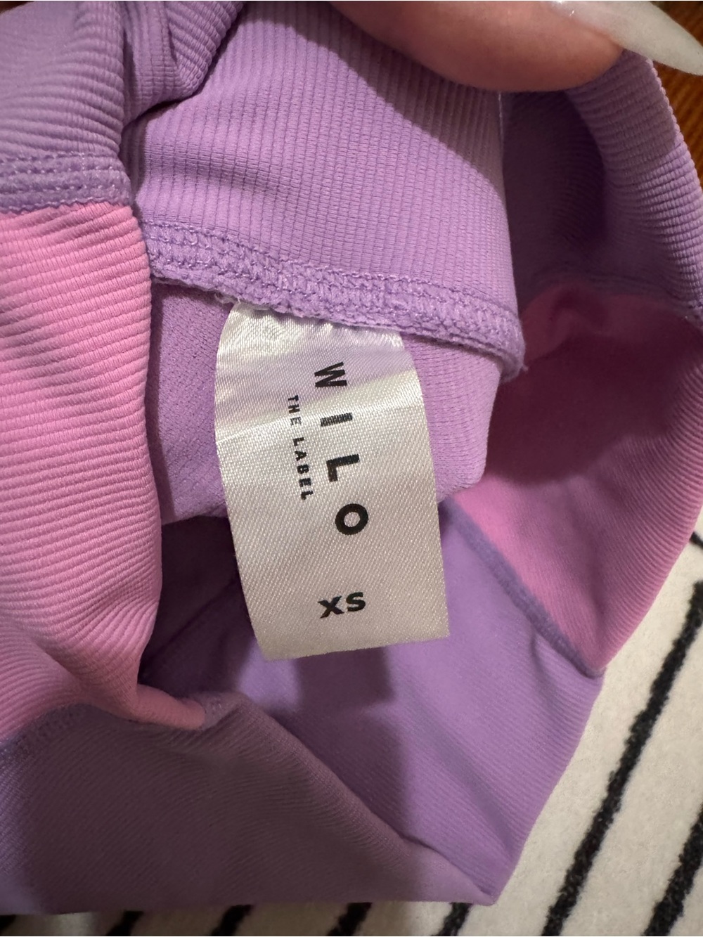 WILO Lavender & Pink Ribbed Sports Bra & Leggings - Picture 4 of 4